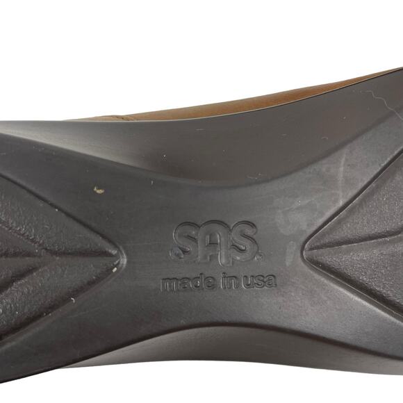 SAS Hand Crafted Comfort Moccasins Lace Up Brown Made in USA Size 9.5 - Picture 8 of 10